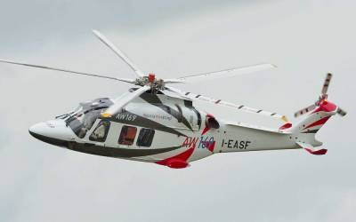 Появилось видео аварии вертолёта Leonardo AW169 в Италии