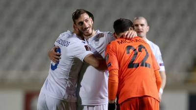 Сборная Кипра по футболу обыграла Словению в матче отбора ЧМ-2022