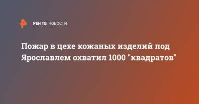 Пожар в цехе кожаных изделий под Ярославлем охватил 1000 "квадратов"