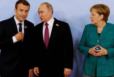 Путин, Макрон и Меркель обсудили ситуацию на Донбассе