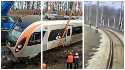 Появилось видео момента аварии поезда "Интерсити" под Запорожьем