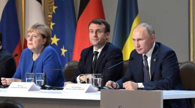 Путин обсудил с Меркель и Макроном ситуацию в Донбассе и Белоруссии