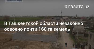 В Ташкентской области незаконно освоено почти 160 га земель