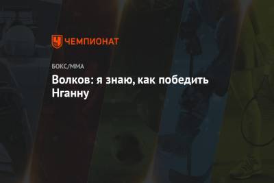 Волков: я знаю, как победить Нганну