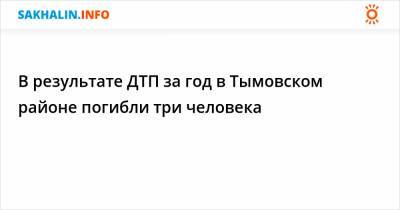 В результате ДТП за год в Тымовском районе погибли три человека