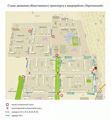 В Зареченском микрорайоне Орла изменят схему движения транспорта