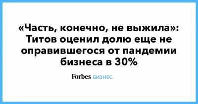 «Часть, конечно, не выжила»: Титов оценил долю еще не оправившегося от пандемии бизнеса в 30%