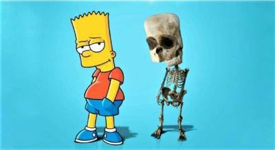 Барт Симпсон и другие: художник показал скелеты героев популярных мультфильмов