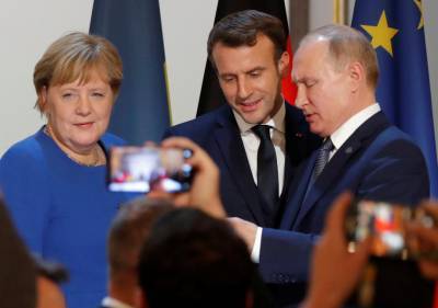 В МИД высказались о переговорах Путина, Меркель и Макрона о Донбассе