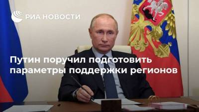 Путин поручил подготовить параметры поддержки регионов