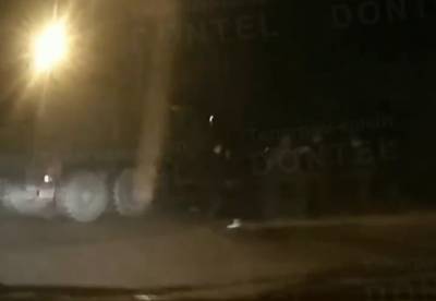 В Донецке грузовик с террористами попал в ДТП, видео