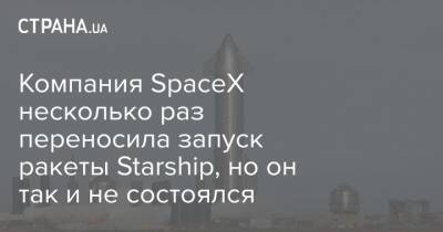 Компания SpaceX несколько раз переносила запуск ракеты Starship, но он так и не состоялся