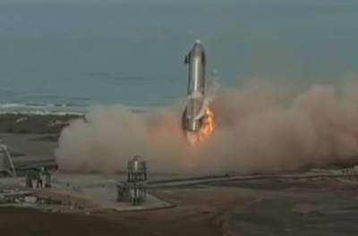 Появилось видео взрыва ракеты Starship SN10 компании Илона Маска