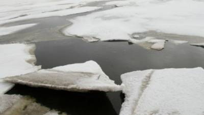 Оторвавшуюся льдину с 12 рыболовами унесло в море на Сахалине