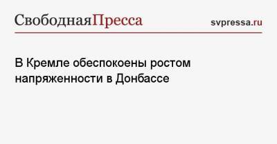 В Кремле обеспокоены ростом напряженности в Донбассе