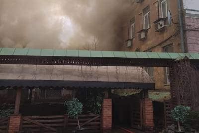 В Донецке сгорела ресторация "Свинья", известная благодаря Ольге Фреймут