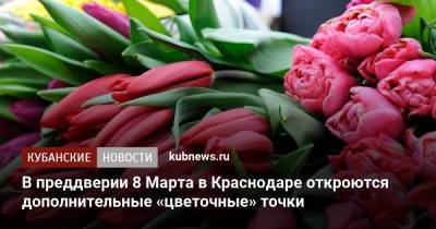 В преддверии 8 Марта в Краснодаре откроются дополнительные «цветочные» точки