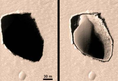 На Марсе нашли возможный вход в огромные тоннели под поверхностью
