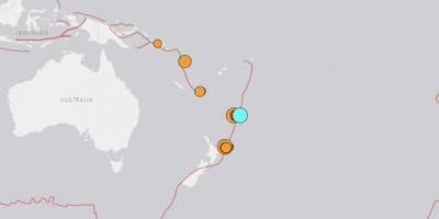 У берегов Новой Зеландии произошло третье землетрясение магнитудой 8,0