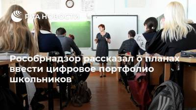 Рособрнадзор рассказал о планах ввести цифровое портфолио школьников