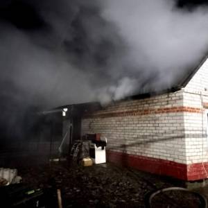 В Запорожском районе горел жилой дом. Фото