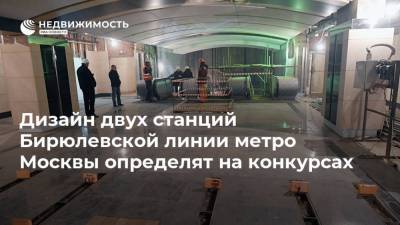 Дизайн двух станций Бирюлевской линии метро Москвы определят на конкурсах