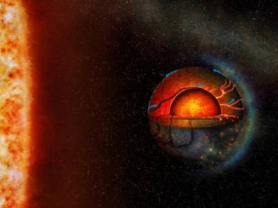 Значительный контраст температур вызывает тектоническую активность на экзопланете
