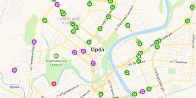 Орловский муниципальный транспорт появился на Яндекс.Картах