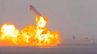 Прототип космического корабля SN10 от SpaceX взорвался после посадки