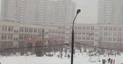 На Московский регион обрушились снежные заряды