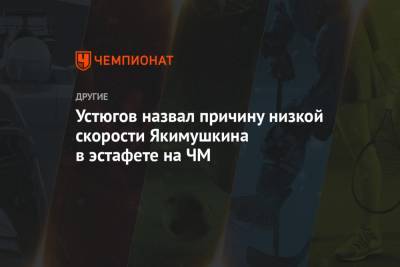 Устюгов назвал причину низкой скорости Якимушкина в эстафете на ЧМ