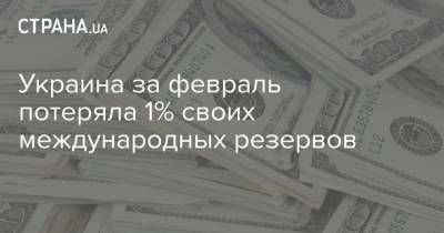 Украина за февраль потеряла 1% своих международных резервов