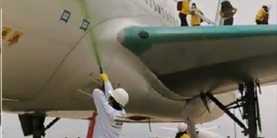Активисты Greenpeace покрасили в зеленый самолет в аэропорту Парижа - видео и реакция сети - ТЕЛЕГРАФ