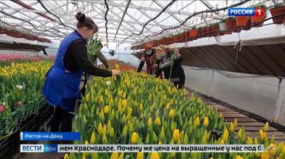 Сколько стоят цветы в Ростове в преддверии 8 марта