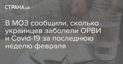 В МОЗ сообщили, сколько украинцев заболели ОРВИ и Covid-19 за последнюю неделю февраля