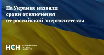 На Украине назвали сроки отключения от российской энергосистемы