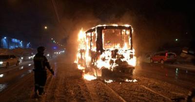 В Новосибирске сгорел трамвай