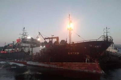Российское судно «Витим» загорелось в Японском море