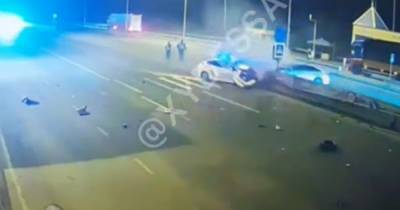 Появилось видео смертельного ДТП "Приуса" одесских патрульных с авто полицейских из Винницы