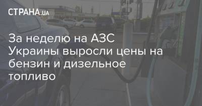 За неделю на АЗС Украины выросли цены на бензин и дизельное топливо