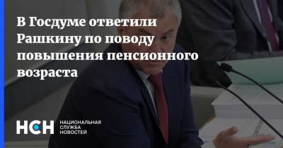 В Госдуме ответили Рашкину по поводу повышения пенсионного возраста