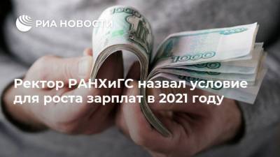 Ректор РАНХиГС назвал условие для роста зарплат в 2021 году