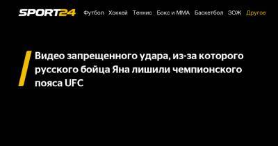 Видео запрещенного удара, из-за которого русского бойца Яна лишили чемпионского пояса UFC