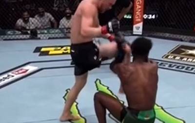 Видео: россиянин Петр Ян лишен титула чемпиона за нелегальный удар на UFC 259