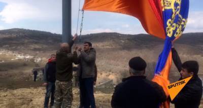 В приграничном селе Шурнух установлен флаг Армении – видео