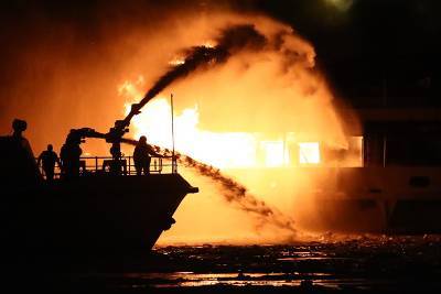 Российское судно загорелось в Охотском море