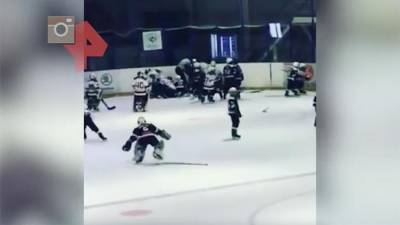 Под Оренбургом 10-летние хоккеисты устроили массовую драку