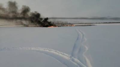 Возгорание на трубопроводе в акватории Оби ликвидировано