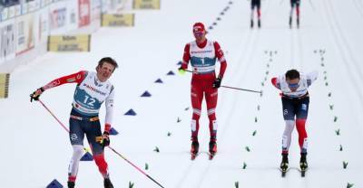 Большунов проиграл двум норвежцам на финише лыжного марафона