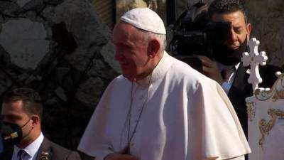 Новости на "России 24". После молитвы в иракском Эрбиле Папа Римский прибыл в Мосул